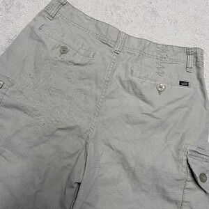 Vans Cargo Shorts Mens 30 Gray Embroidered‎ Skull Baggy 10" Y2K Skate Grunge